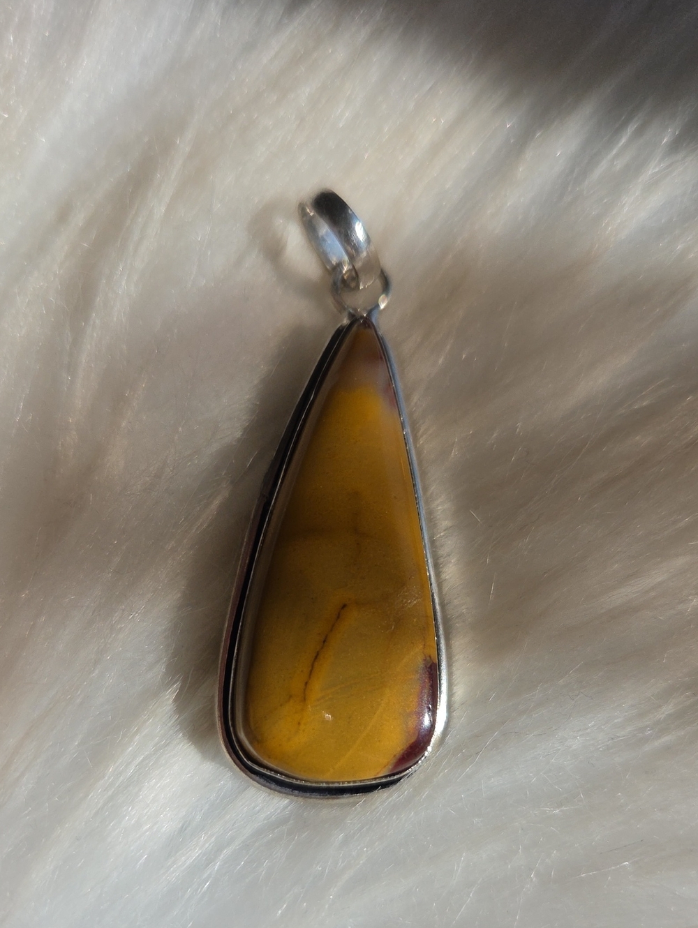 Mookaite Silver Plated 925 Gemstone Necklace Pendant